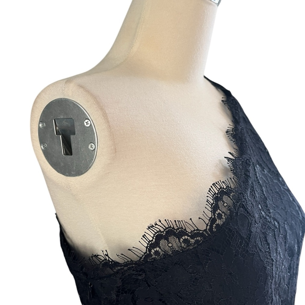 MADISON MARCUS Black Lace One-Shoulder Dress SZ M - Picture 6 of 10